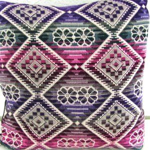 Cushion cover throw 1 pillow cushion cover Mexican style machine woven, velvet,